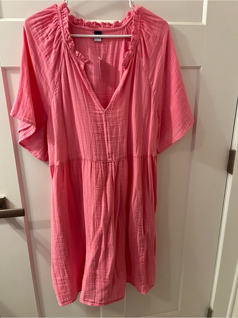 Old Navy Pink Ruffle-Trim V-Neck Dress NWT